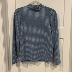 Madewell Blue Patterned Long Sleeve Top